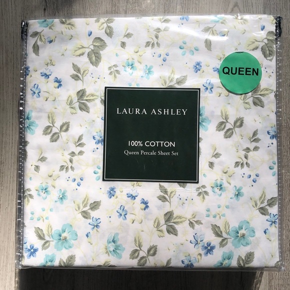 Laura Ashley Bedding Laura Ashley Queen 0 Cotton Percale Sheet Set